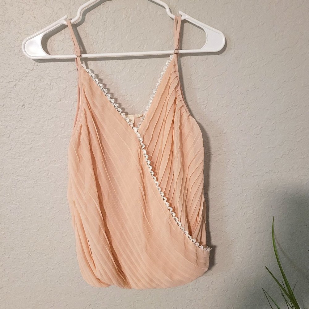 Anthropologie Blush Blouse with Spaghetti Straps - Size Small